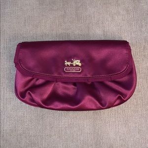 COACH Amanda Satin Clutch Wristlet w/Ribbon Trim